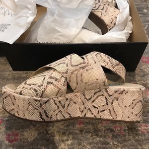 Matisse snakeskin platforms